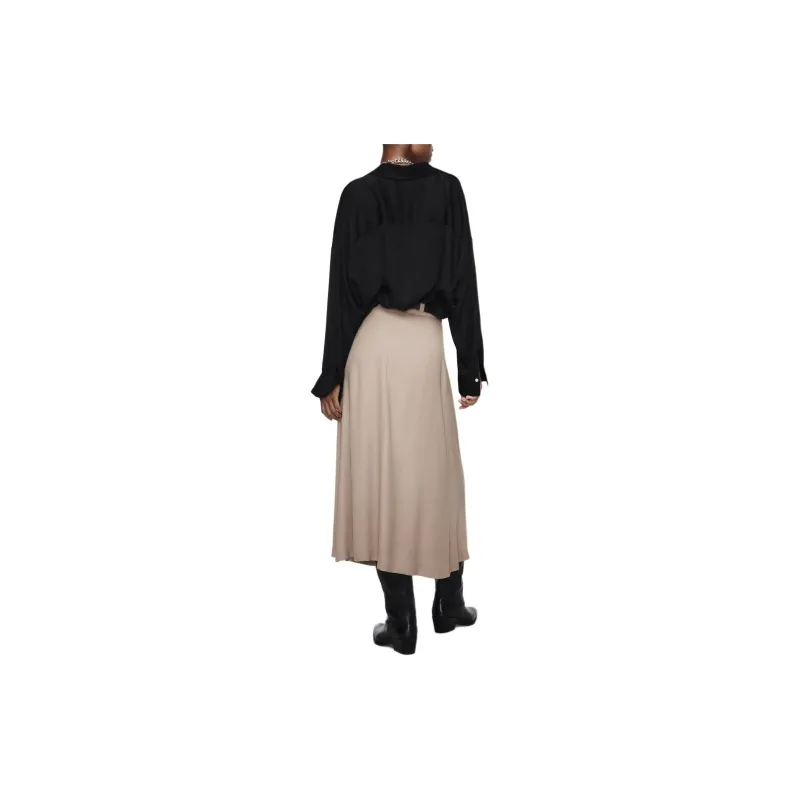 ZARA Casual Long Skirts Women's Tan-3
