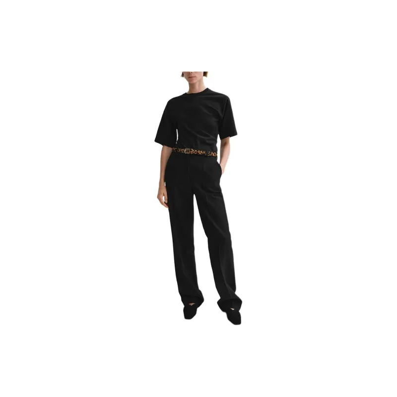 TOTEME Crewneck Asymmetric Hem T Shirt-1