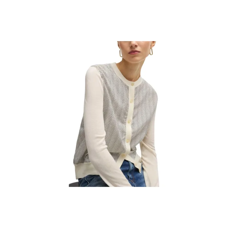 HUGO BOSS Knitted edge Panelled Jacket-4