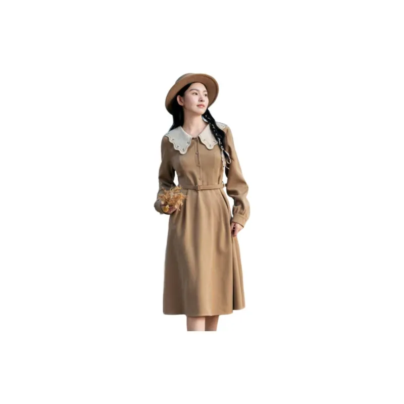 ZIHAN Long Sleeved Dress Women's-5