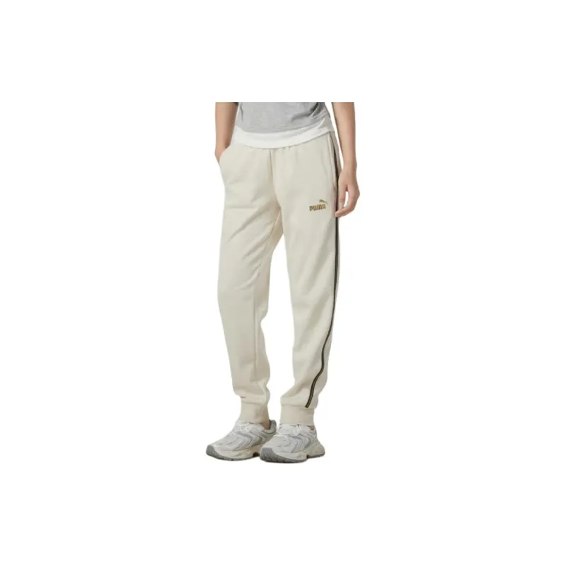 PUMA Knitted Sweatpants Women's Light Yellow-1