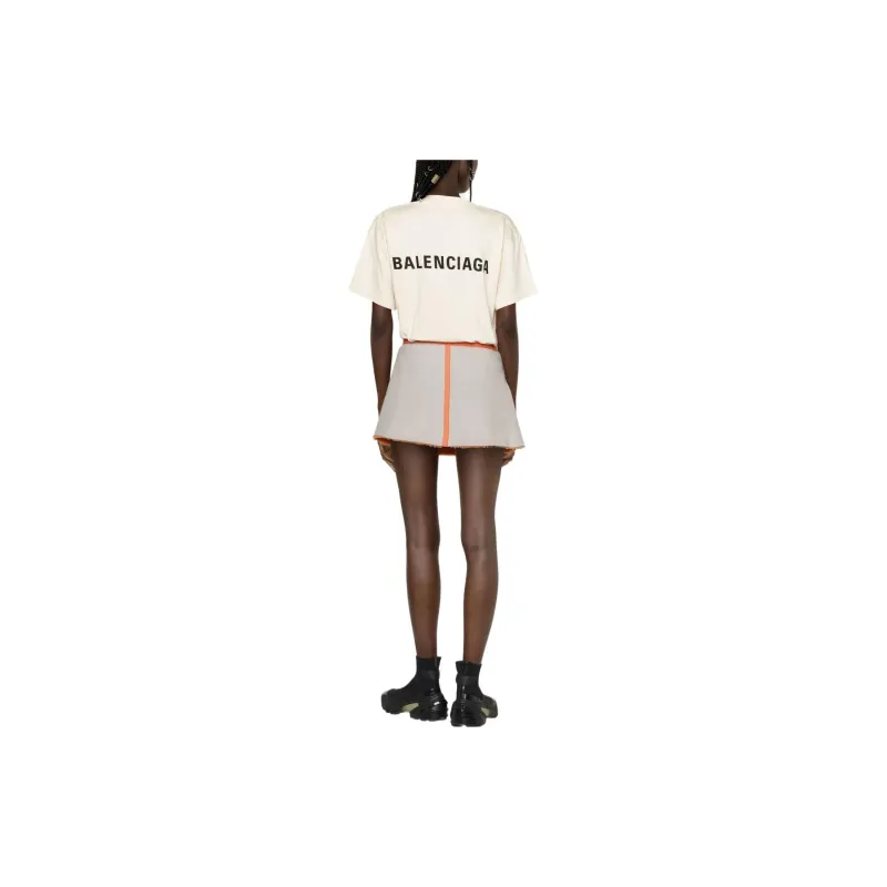 Balenciaga FW22 T Shirt Women's Beige Yellow Regular Fit-2