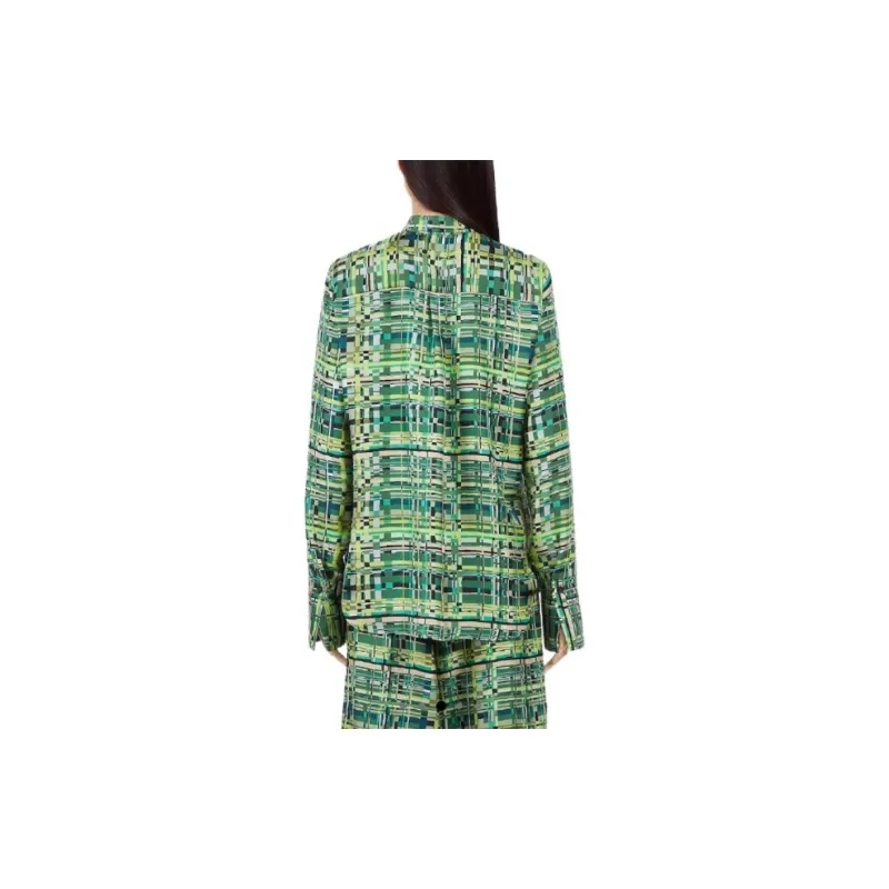 Ferragamo Checked Satin Shirt-3