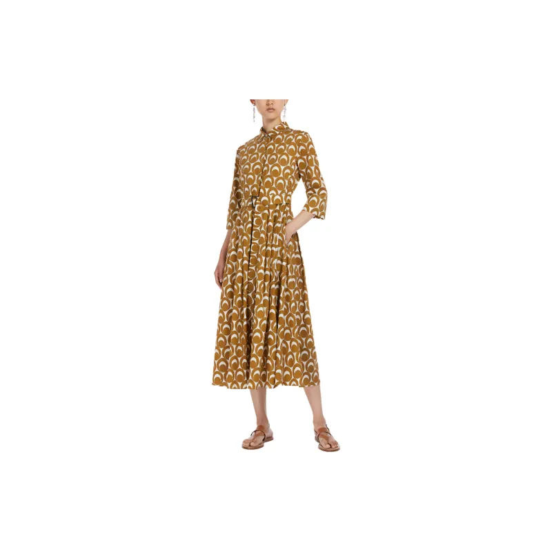 'S MAX MARA Long Sleeved Dresses Women's Yellow-3