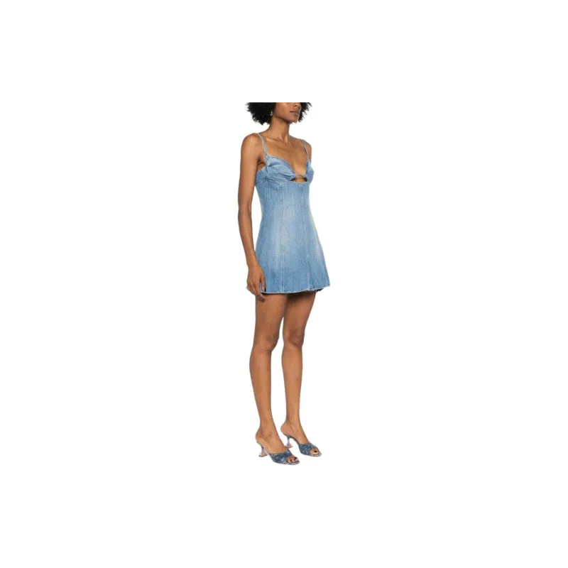 Nensi Dojaka Godet design Denim Mini Dress-3