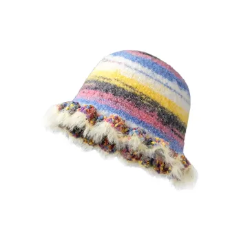 MEETSUNNY Stair-Step Yarn Bucket Hats Unisex