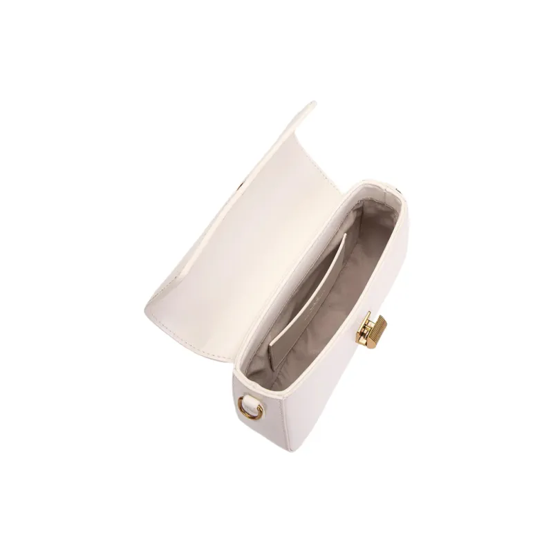 Carksky PU Shoulder Bag Regular Women's White/Black-3