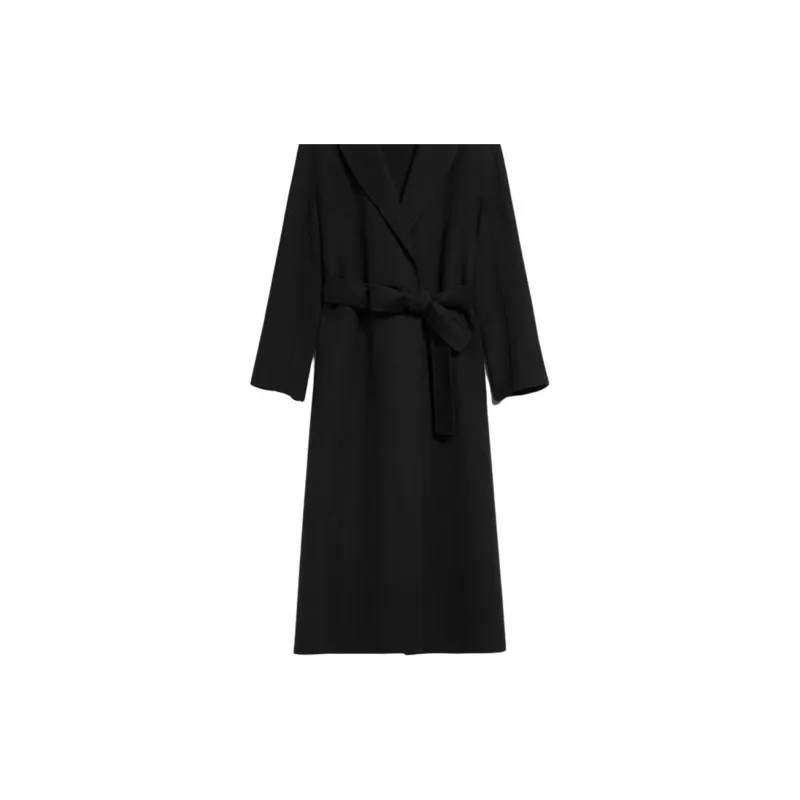 MaxMara Esturia Collection Long Wool Coat Women's Black-5