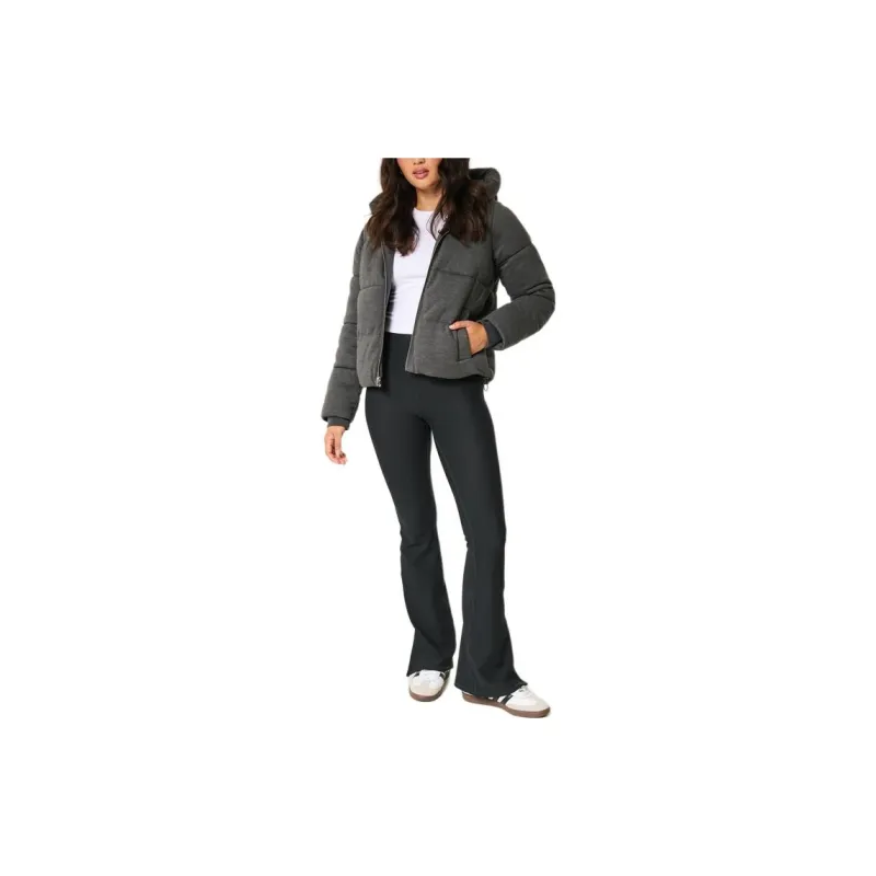 Hollister Puffer Jacket Women's Dark Gray-1