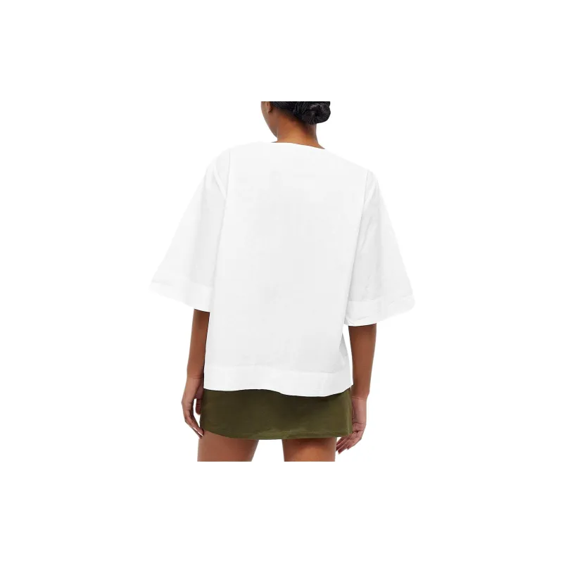 GANNI Cut out Poplin Blouse-3