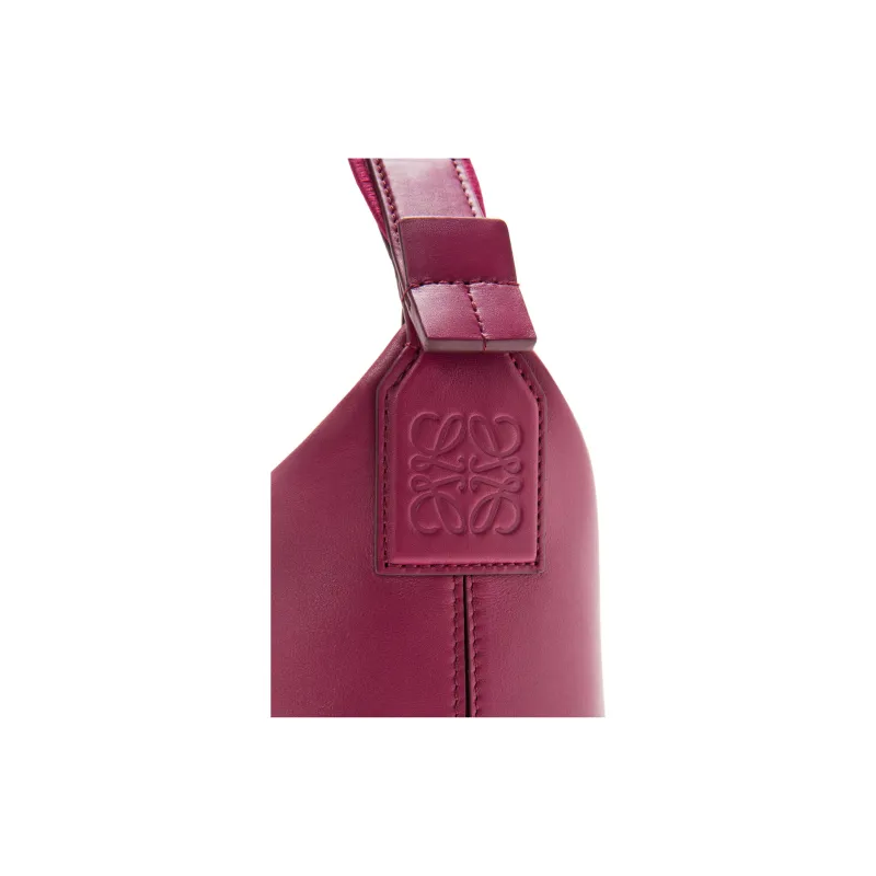 LOEWE Cubi Soft Smooth Calfskin Shoulder Bag Crossbody Bag Handbag Small Size Women's Deep Red-3