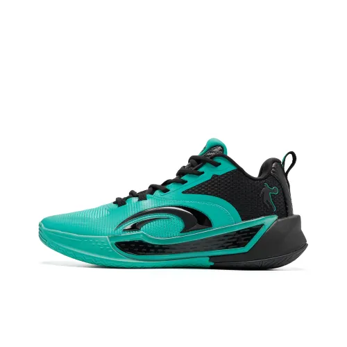 QIAODAN Battle Sword 7 TEAM Basketball Shoes Men Low-Top Resin Green Black