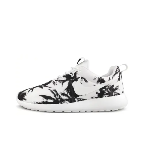 Nike Roshe Run Palm Trees Black White Women's