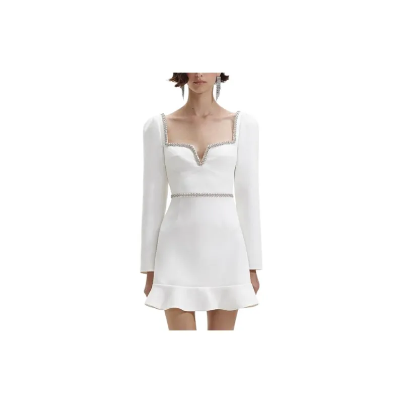 Self-portrait Rhinestone-embellished Mini Dress-2