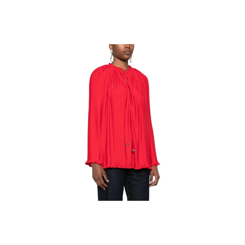 Lanvin Gathered Plissé Blouse-3