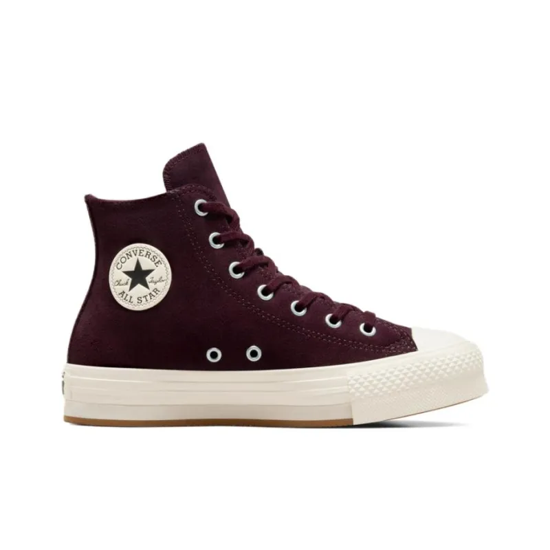 Converse Chuck Taylor All Star Anti Slip Wear Resistant High Top Canvas Shoes Women's Burgundy-1