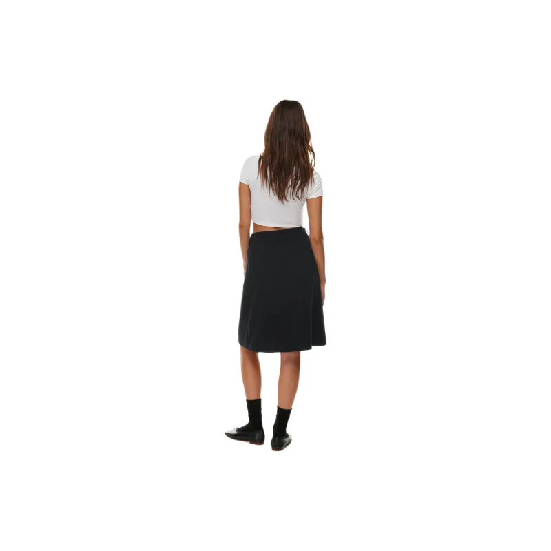 ARITZIA Sunday Best Rider Midi Skirt Casual Long Skirts Women's Black-3