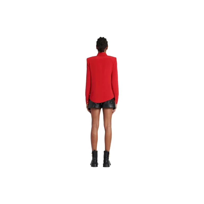 BALMAIN Shirts Women's Red-3