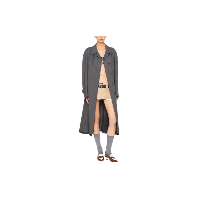 MIU MIU Prince Of Wales Check Wool Coat-1