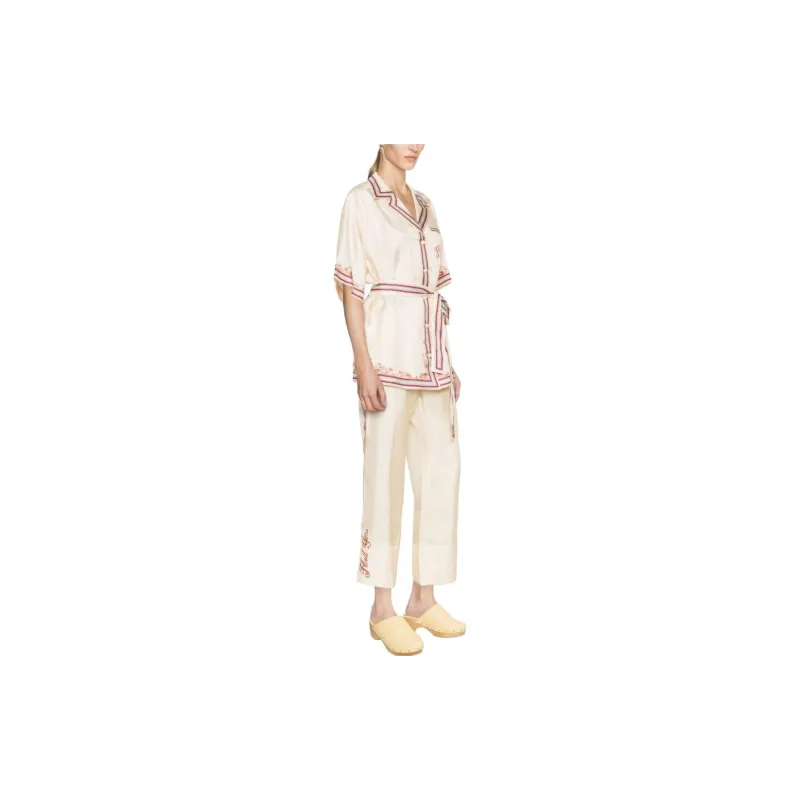 Zimmermann Floral Gems Silk Cropped Trousers-3