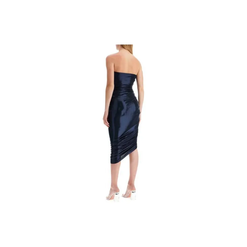 NORMA KAMALI Diana Lamé Midi Dress-2