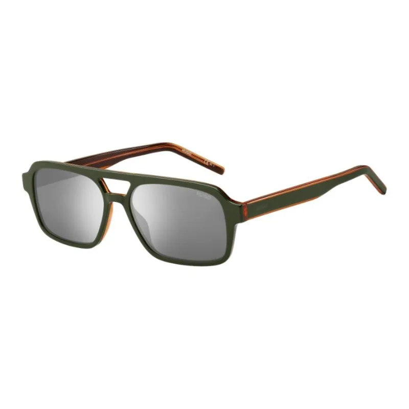 HUGO BOSS Plastic Aviator Sunglasses Men's Green-1
