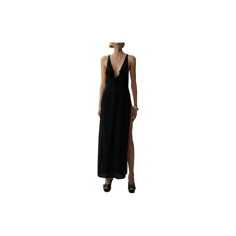 Magda Butrym Crepe High Leg Maxi Dress-2