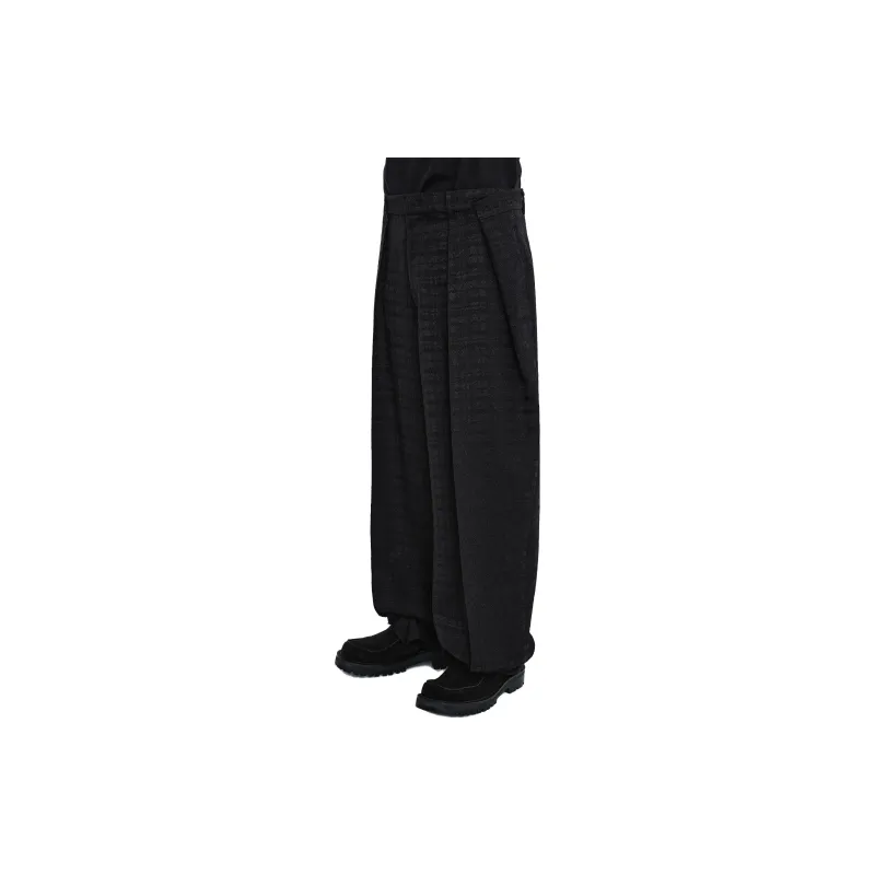 ADER ERROR Pleated Jacquard Tailored Trousers-5