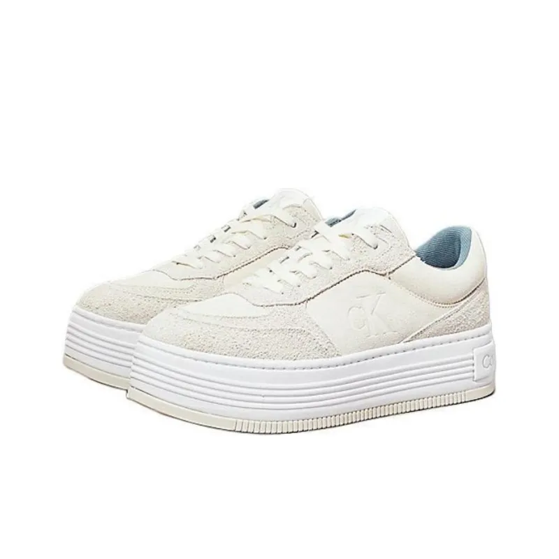 CALVIN KLEIN Low-Top Skateboard Shoes Women's Ivory-2