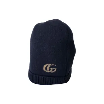 GUCCI Cashmere Beanies Men's Marine Blue