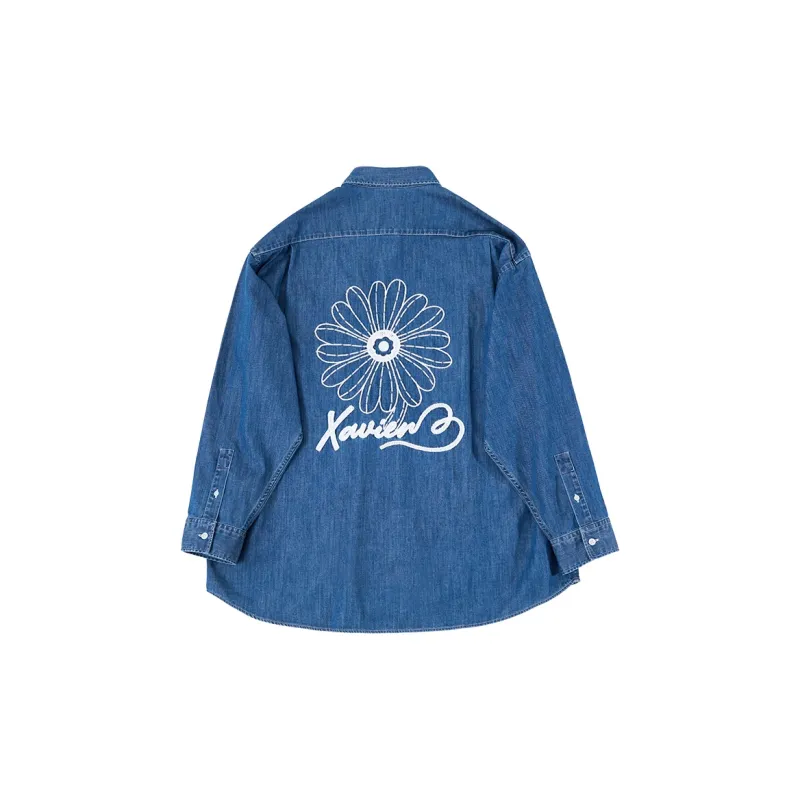 Xavier3 Shirt Unisex Denim Blue-1