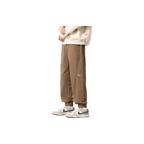 Tonlion Casual Pants Unisex Dark Khaki