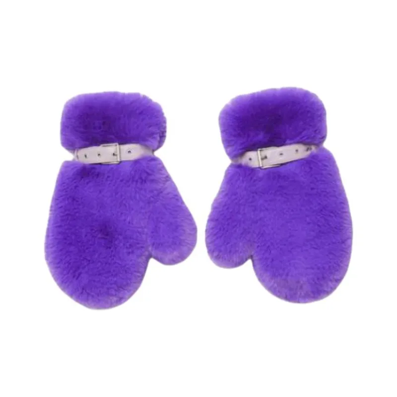 Acne Studios Polyester Gloves Unisex Purple-0