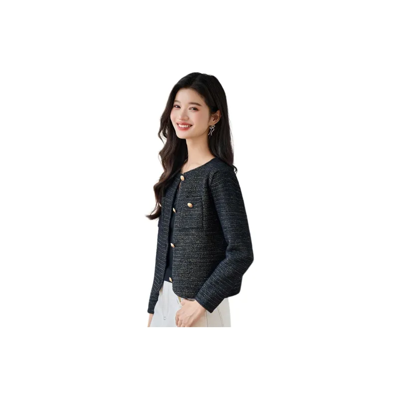 CARBAMMI Velvet feel Coat Women's Black-3