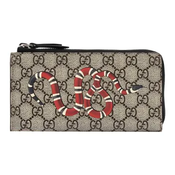 GUCCI Canvas With Leather Coin Purse Regular Men's Ebony