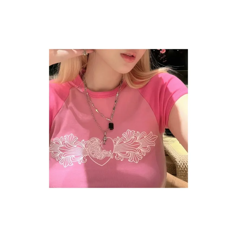 Chrome Hearts SS22 Crop Top Women's Pink-4