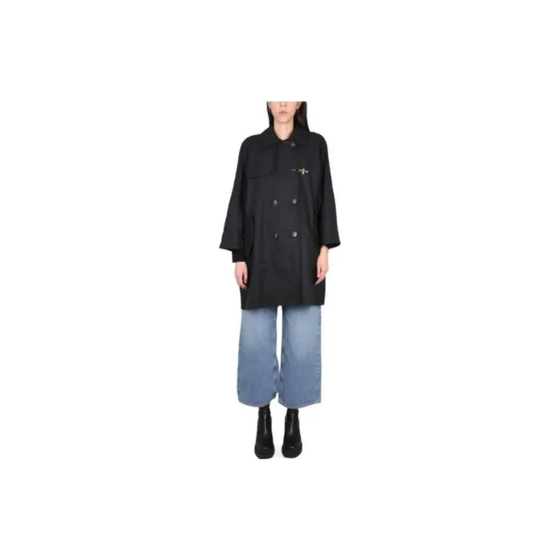 FAY Double-Breasted Straight Hem Boxy Coat-1