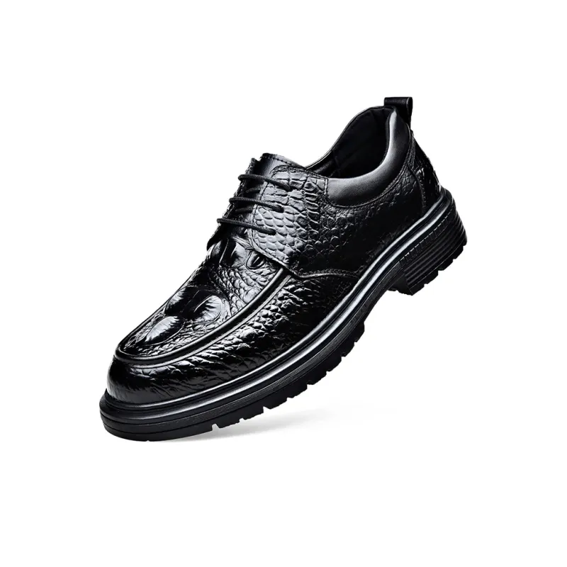 EGCHI Men's Casual Shoes Men Low Top Black/Brown-2