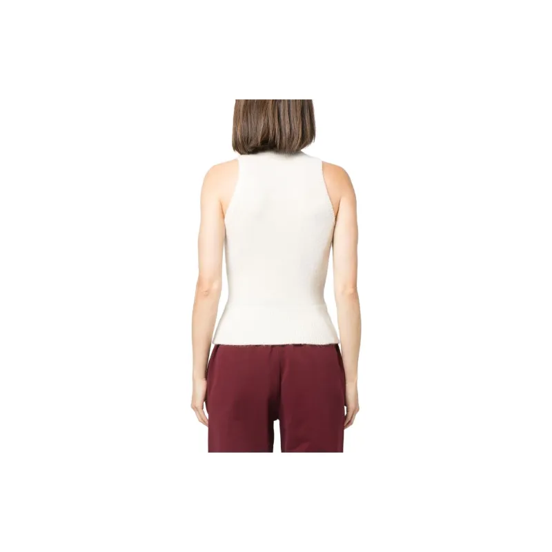 Patou Mock Neck Sleeveless Knitted Top-3