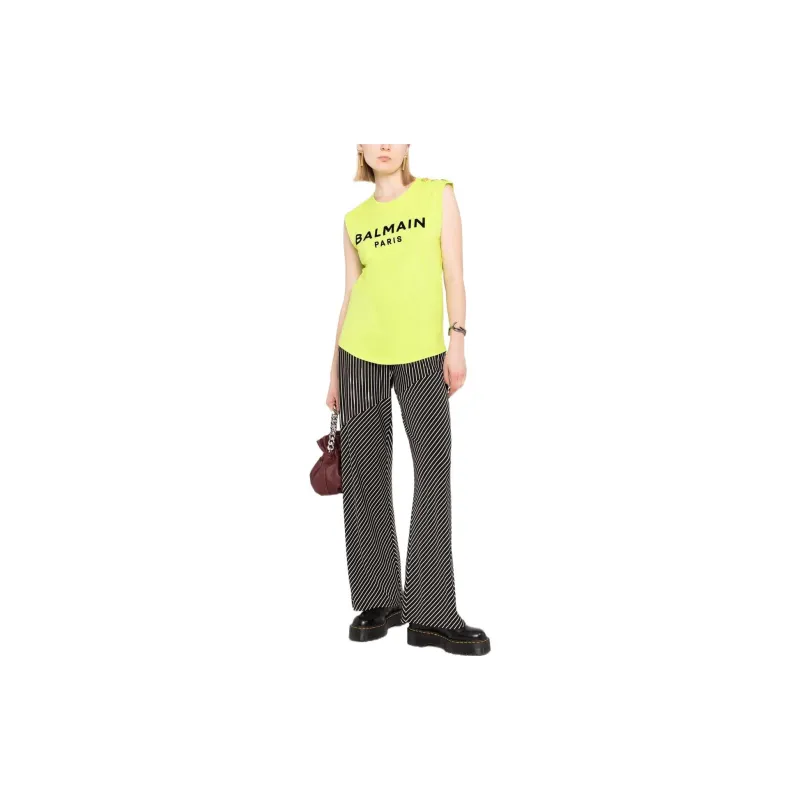 BALMAIN T-Shirts Women's Yellow-1