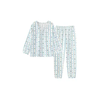 Qiao Ni Tong Pajama Set Women's Light Blue