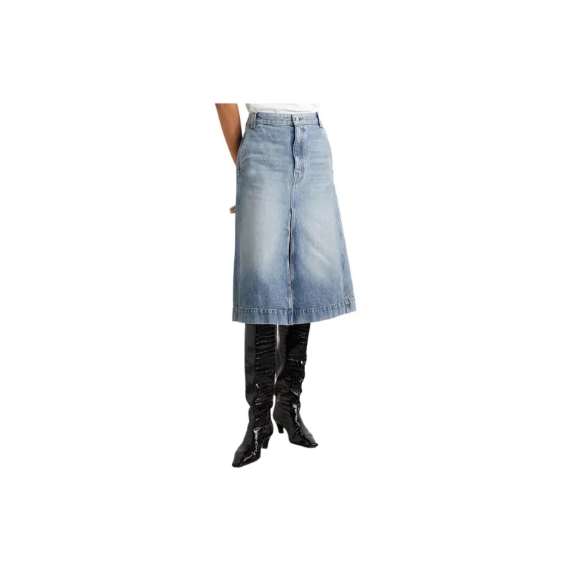 KHAITE The Charlene Denim Skirt-3