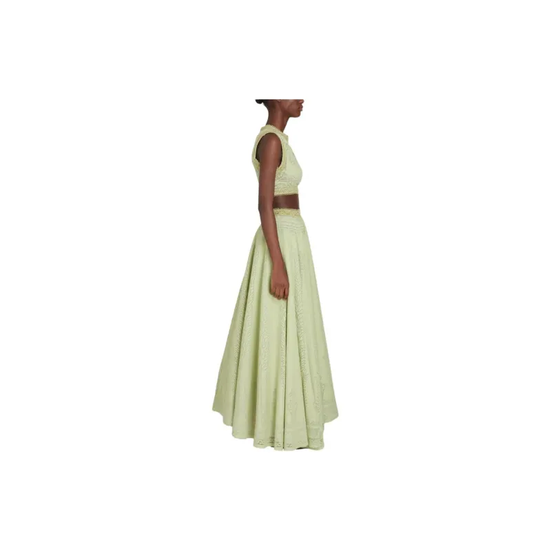 Giambattista Vall i Jardin D'Eden Macramé Cropped Top-2