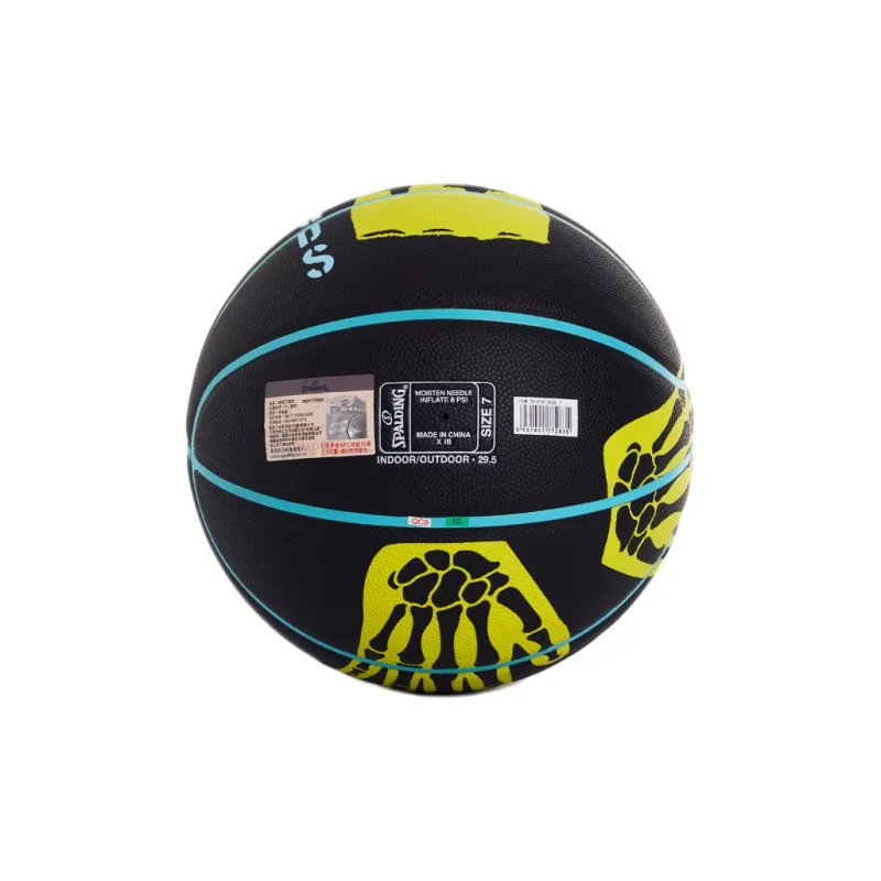 SPALDING PU Basketball Black Yellow Size 7 Training Unisex-3