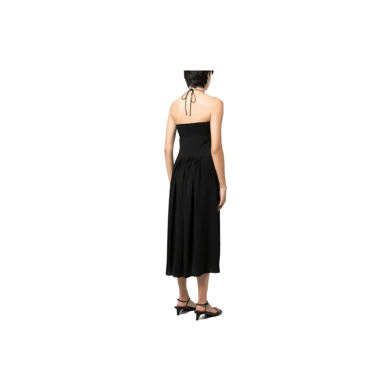 VINCE Halterneck Pleated Dress-2
