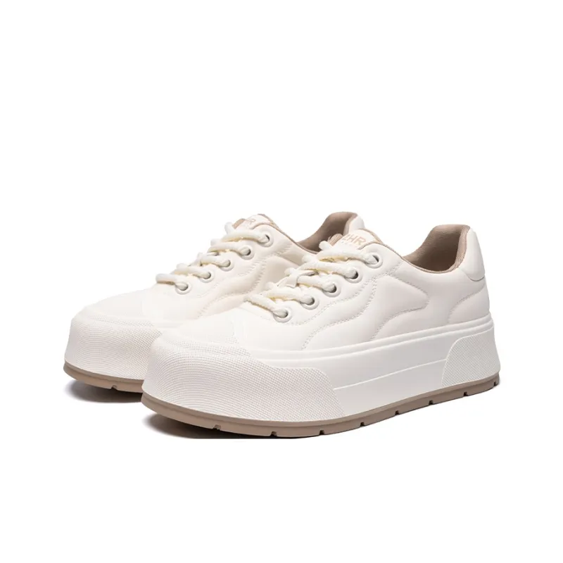 ZHR Cute Puffy Shoes Coverage Cushioning Lightweight Height Increasing Skateboard Shoes Women's-13