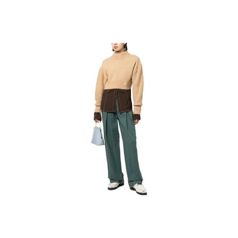 LOW CLASSIC Crop Tops Women's Beige-1