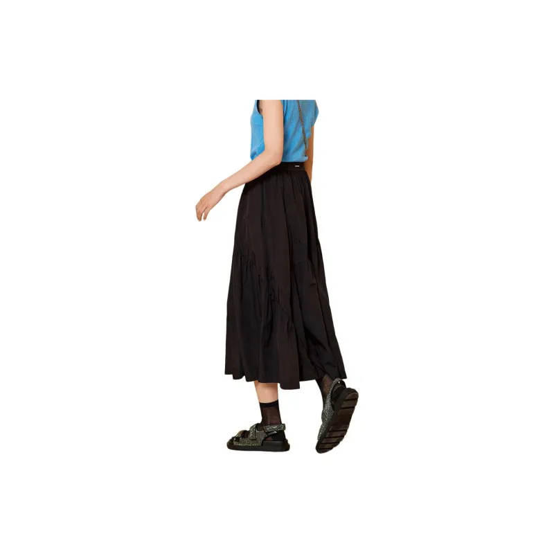 VILAN Casual Long Skirts Women's Night Black-1