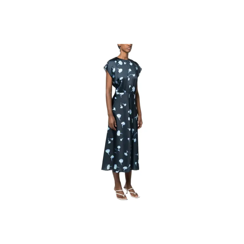 VINCE Sleeveless Dresses Women's Blue-3