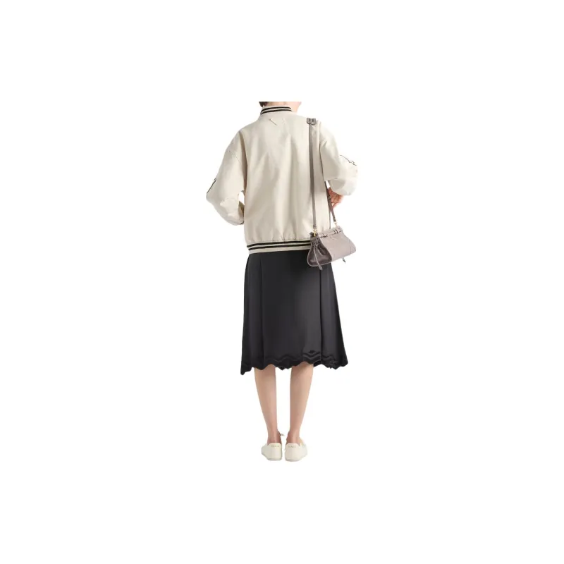 PRADA Canvas Bomber Jacket With Patches-2